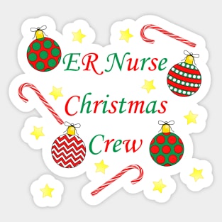 ER Nurse Christmas Crew (Red and Green) Sticker